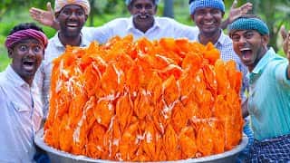 SWEET KHAJA PURI | Layered Crispy Dessert Street Food Cooking in Village | Indian Sweet Recipe